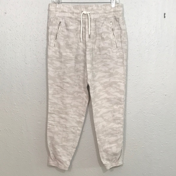 ATHLETA “Cabo Tide” Linen Jogger Camouflage Pants size 8 - Picture 4 of 12
